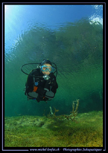 Diving the Fernsteinsee in Austria... :O)... by Michel Lonfat 
